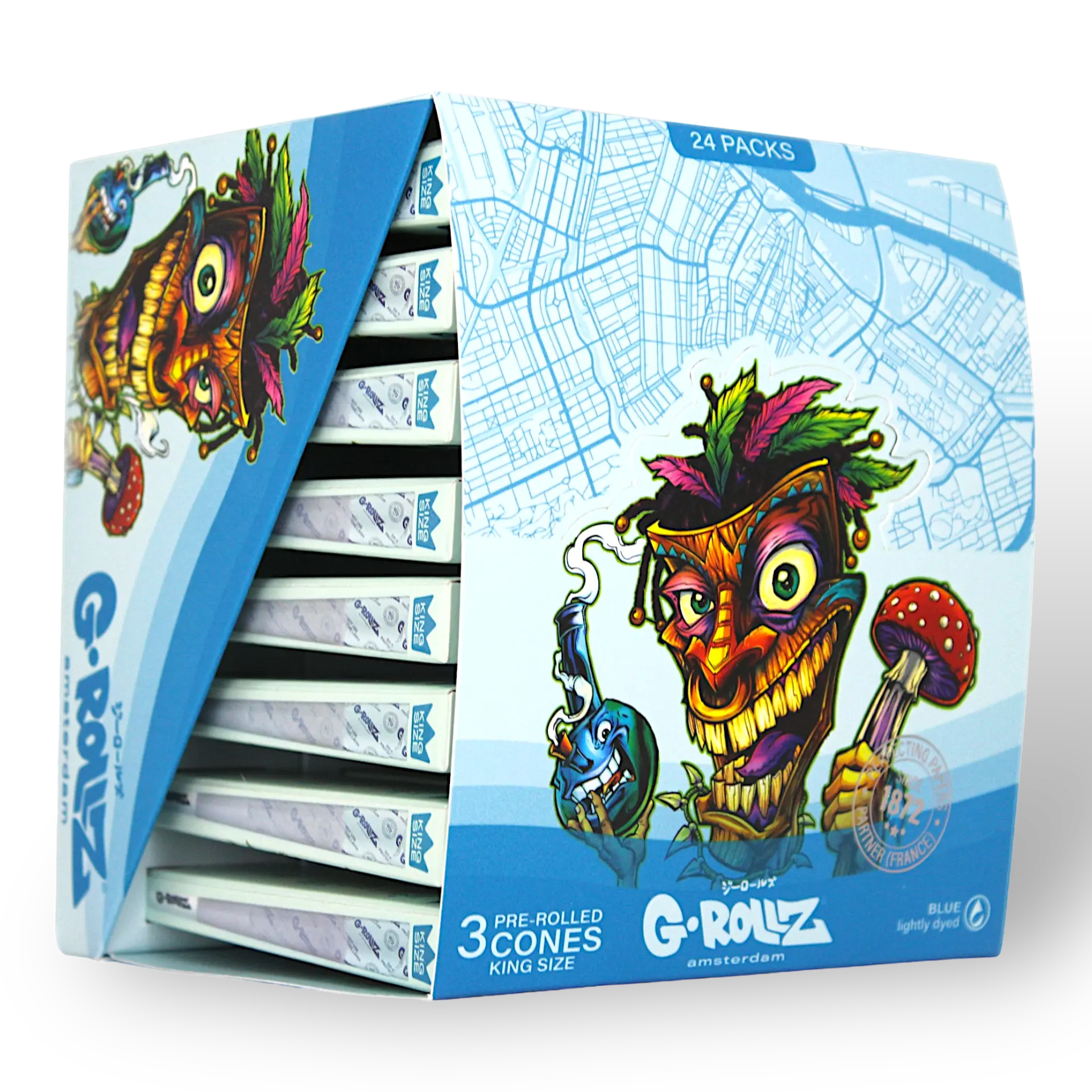 G-Rollz - Collector Tiki Blue - 3 KS Cones -  GR1155KA-DIS