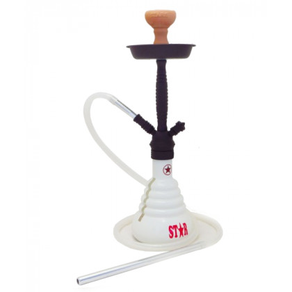 4 Star Shisha 410D Schwarz/Weiß