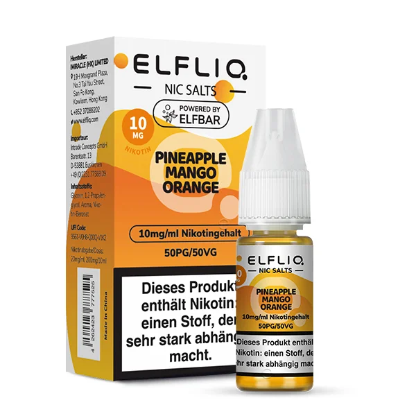 Elfbar Elfliq 10ml - Pineapple Mango Orange 10mg