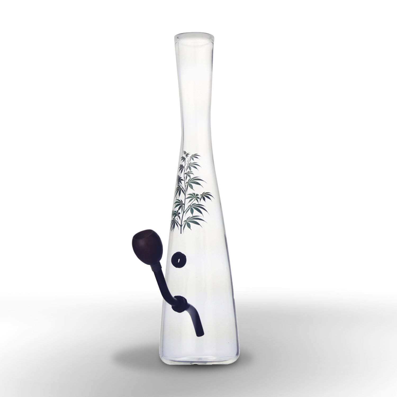 Holland bong with green leaves & kickloh 38