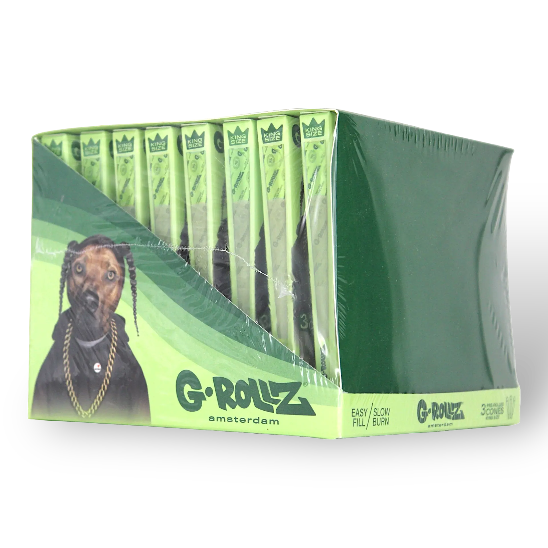 G-Rollz - Pets Rock – Bio-Grünhanf – 3 KS-Kegel