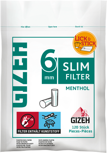 Gizeh - Slim Filter - Menthol - 6mm