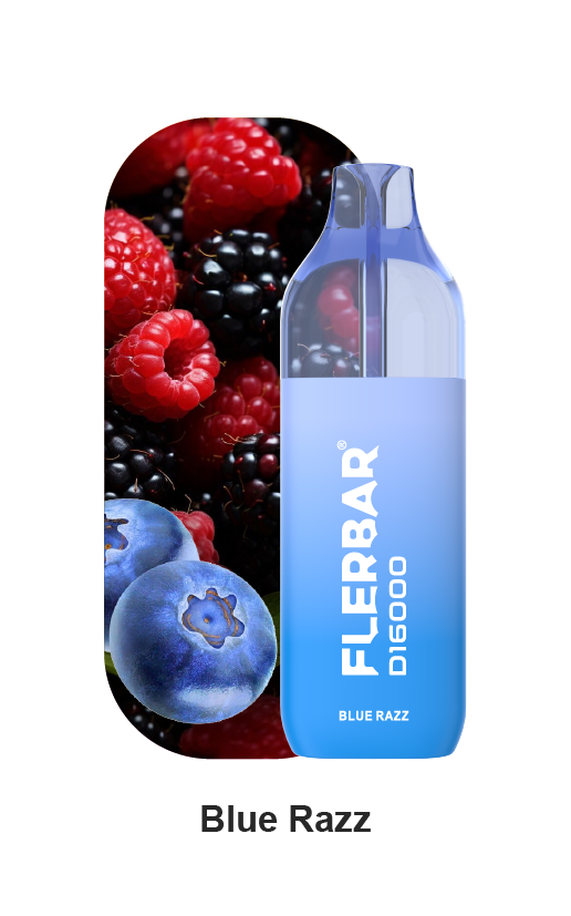 Flerbar - E-Shisha- Bundle - D16000 - Blue Razz