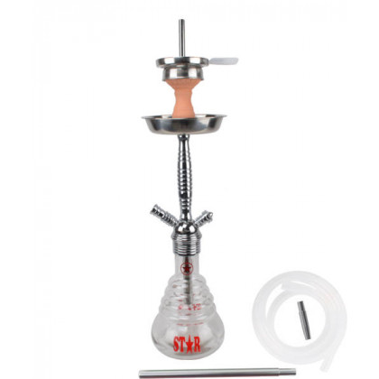 4 Star Shisha 410D Silber/ Transparent
