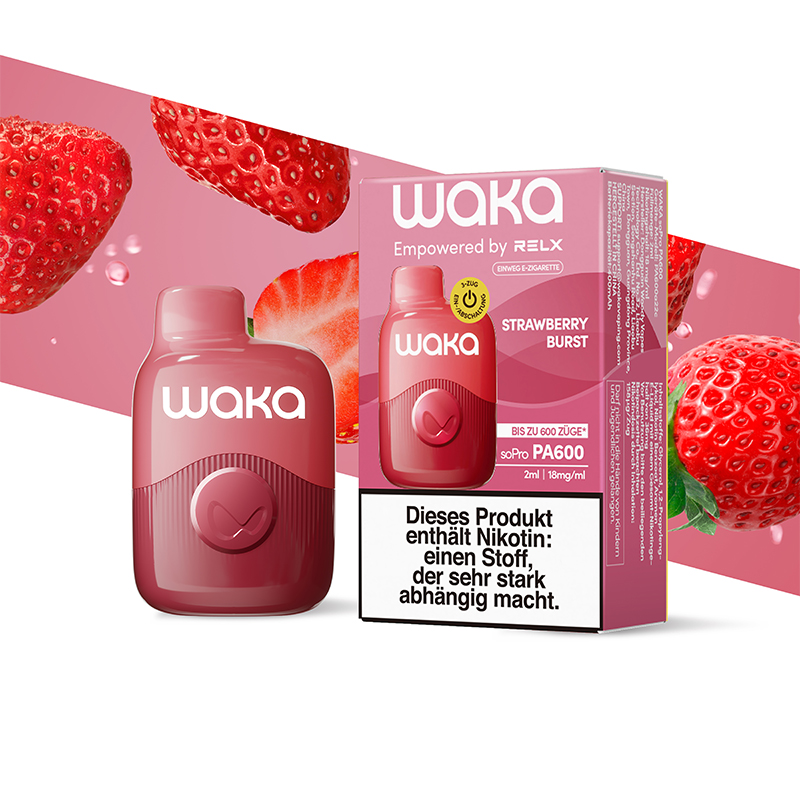 Waka - soPro PA600 - E-Shisha - 600 Züge - Strawberry Burst