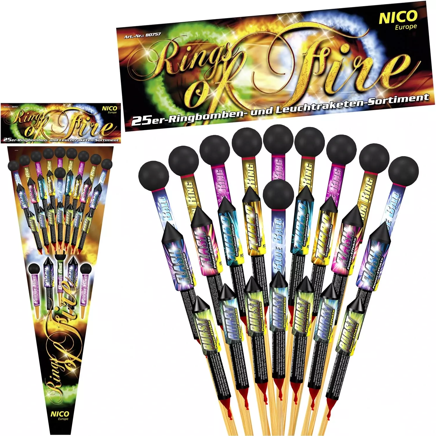 Rings of Fire - 25er-Raketen-Set