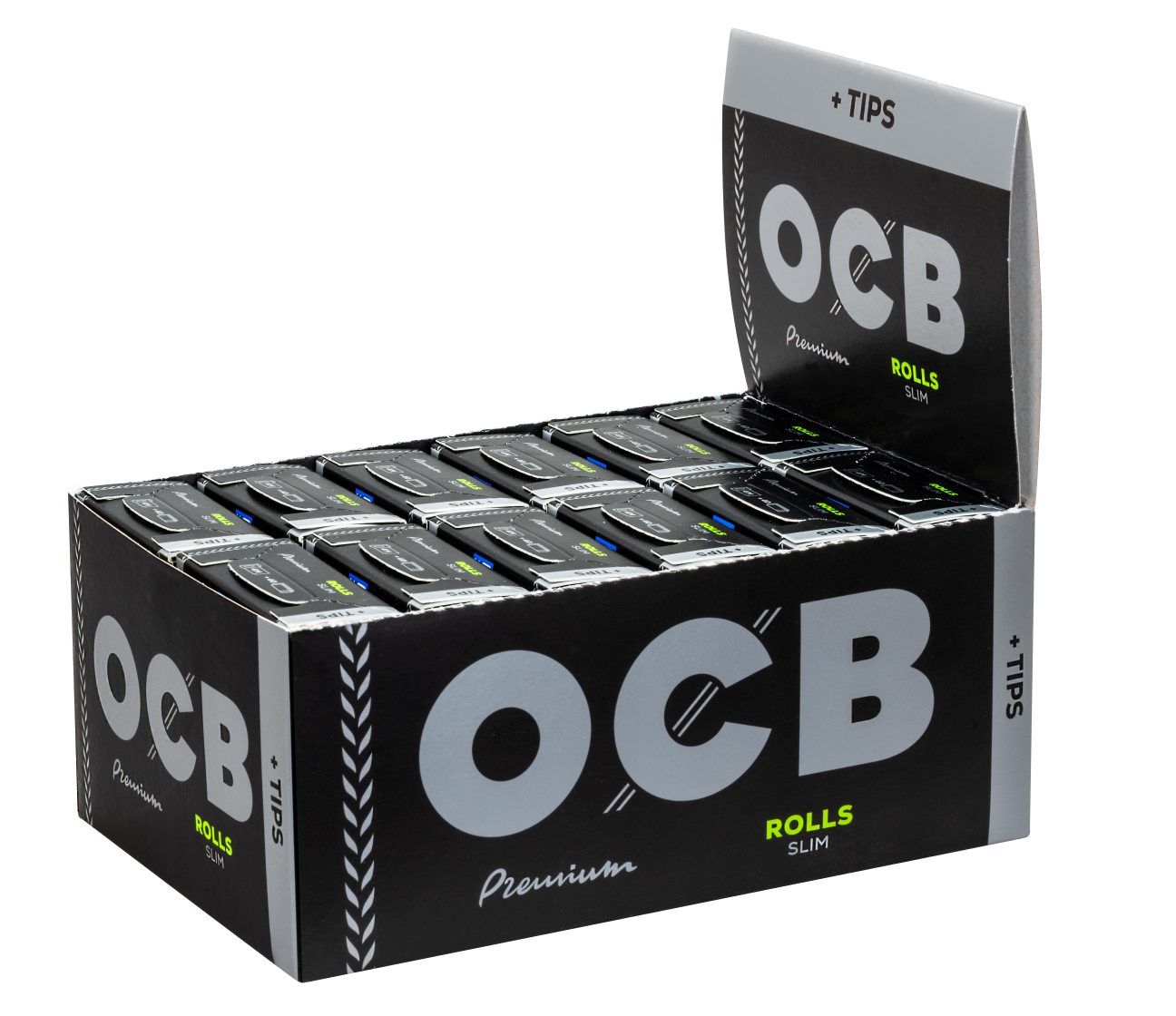 OCB - Rolls + Tips - Schwarz - 24 Rolls à 4 Meter