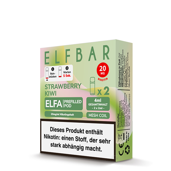 Elfbar - Elfa Prefilled Pod 2x2ml - Strawberry Kiwi