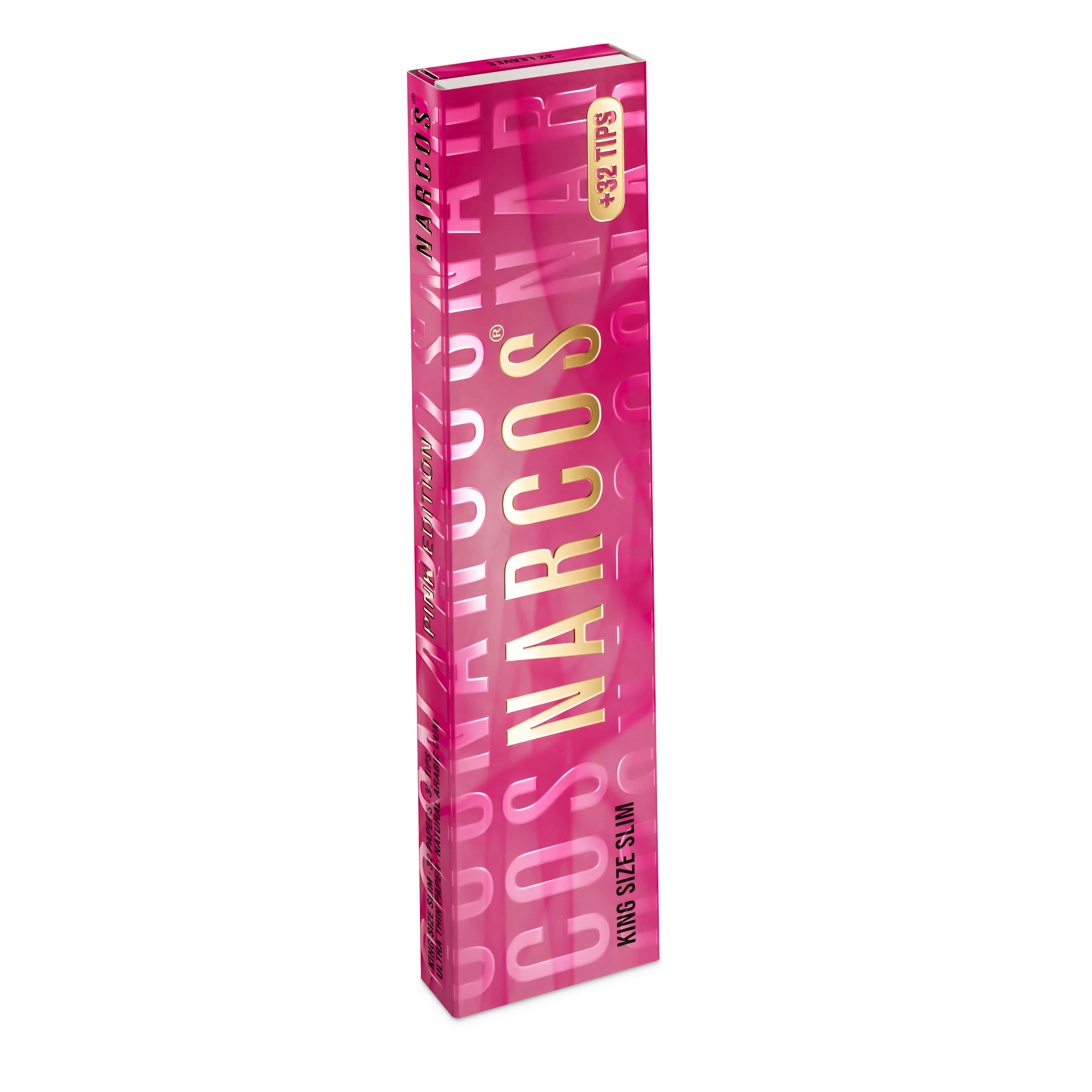 Narcos - Kingsize Slim - mit Tips 32 Hefte à 32 Blatt - Pink Edition 49100