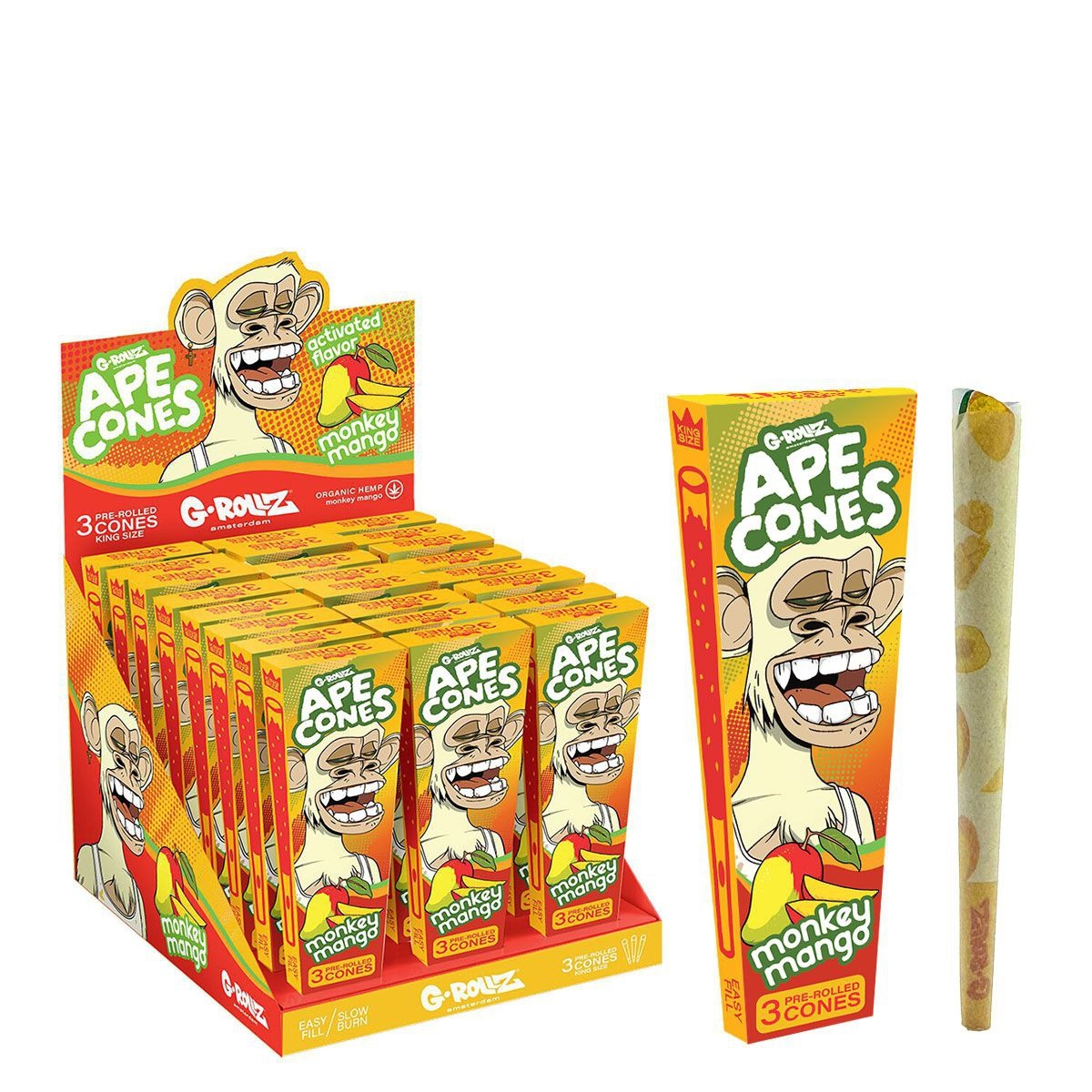 G-Rollz - Ape Cones - Pre-Rolled Cone - Mokey Mango AA1180KE-DIS