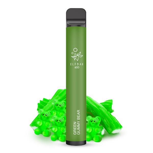 Elfbar E-Shisha - 600 Züge - Kindersicherung - Green Gummy Bear