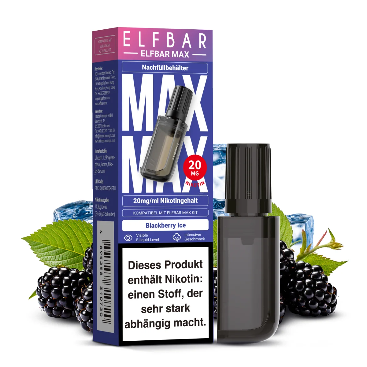 Elfbar Max - 10ml Pod - Blackberry Ice
