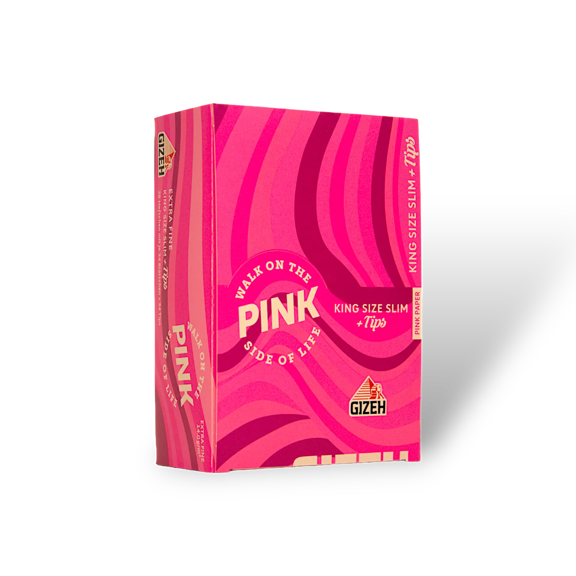 Gizeh - Pink - King Size Slim mit Tips