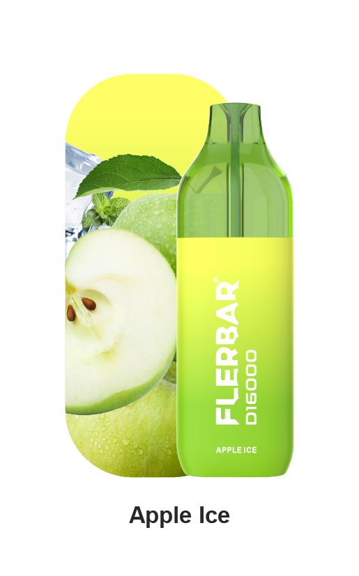 Flerbar - E-Shisha- Bundle - D16000 - Apple Ice