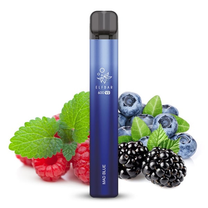 Elfbar E-Shisha - 600 Züge - V2 - Kindersicherung - Mad Blue