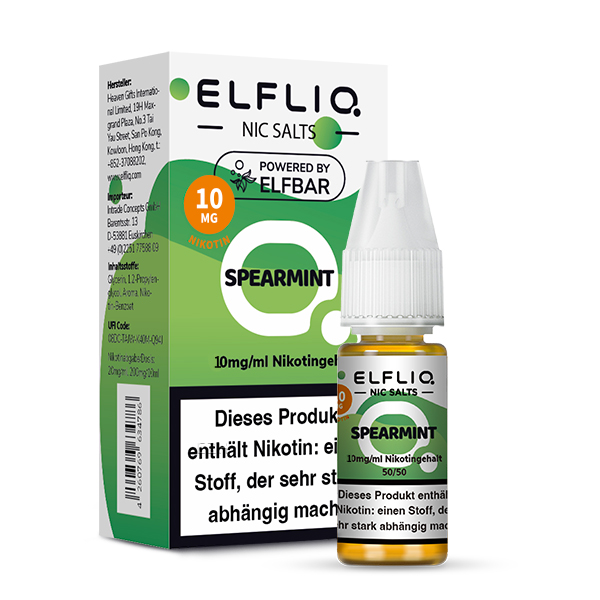 Elfbar Elfliq 10ml - Spearmint 10mg