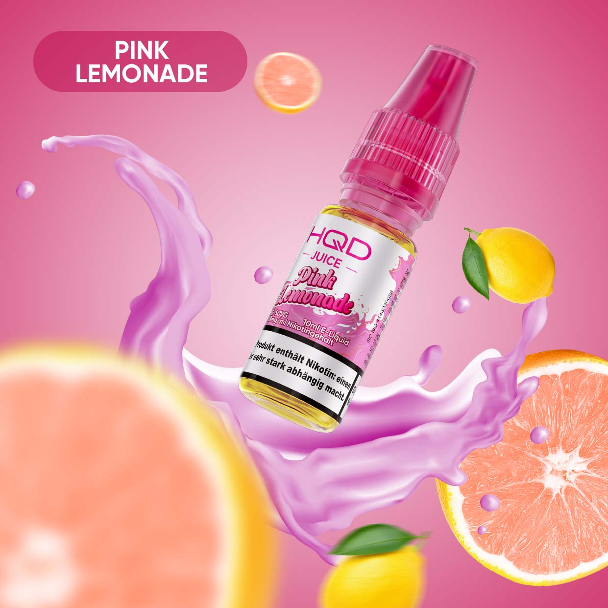 HQD Juice - 18mg Liquid - 10ml - Pink Lemonade
