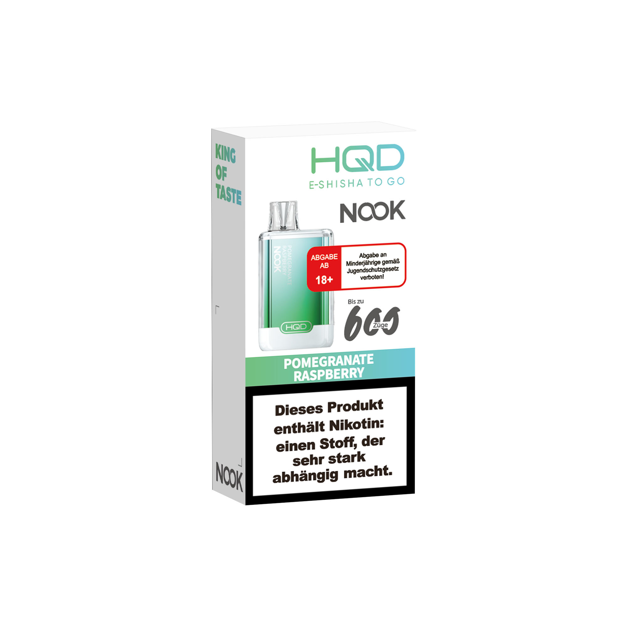 Hqd Nook - E-Shisha 600 Züge - Pomegranate Raspberry
