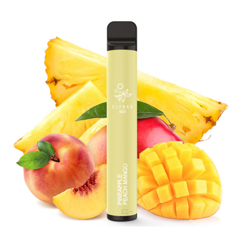 Elfbar E-Shisha - 600 Züge - Ohne Nikotin - Pineapple Peach Mango
