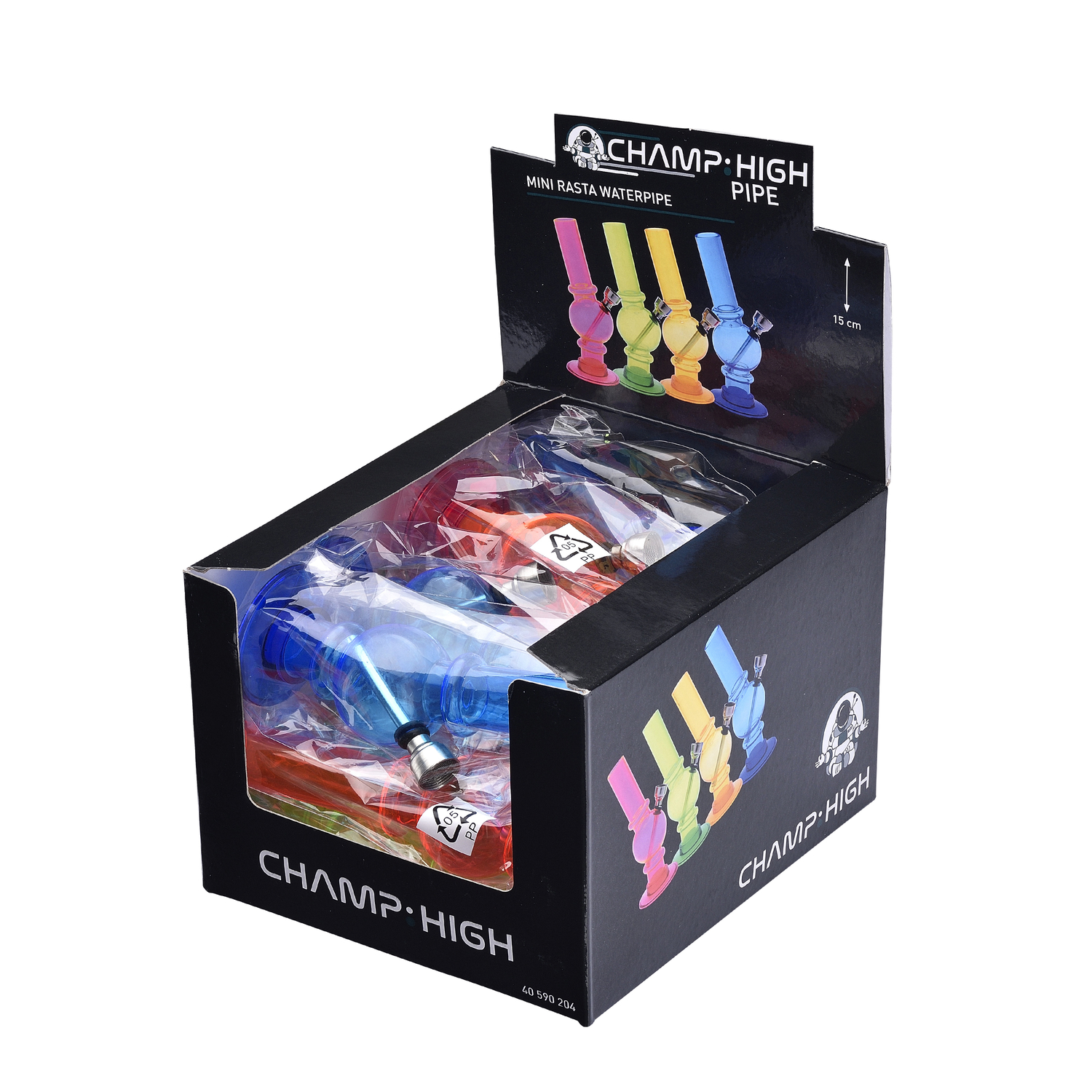 Champ - High Pipe - Mini Rasta Waterpipe