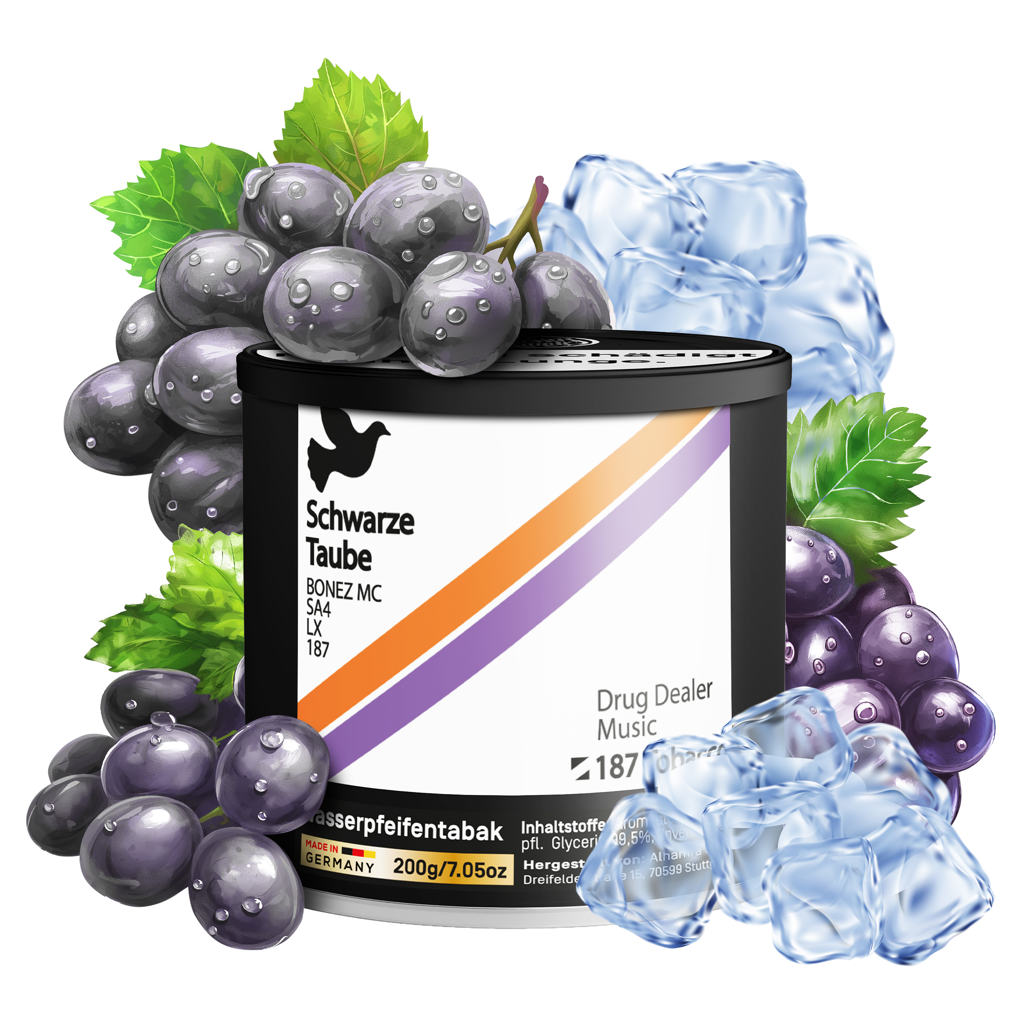 187 Straßenbande Tobacco 200g  - AMG Schwarze Taube T&T