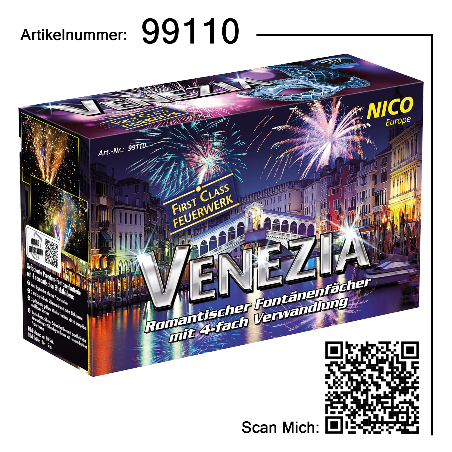 Venezia, 8er-Fontänenbatterie