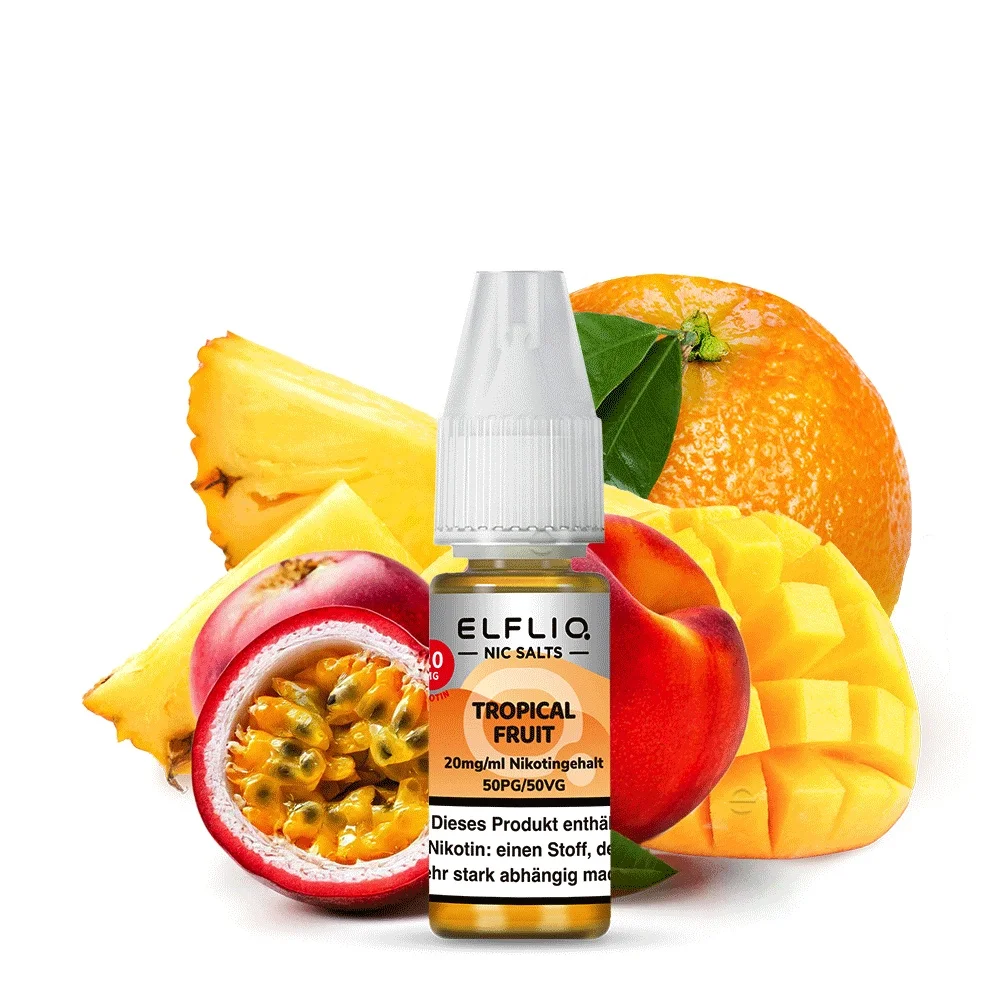 Elfbar Elfliq 10ml - Tropical Fruit 20mg Elfbar Elfliq 10ml - Tropical Fruit 20mg