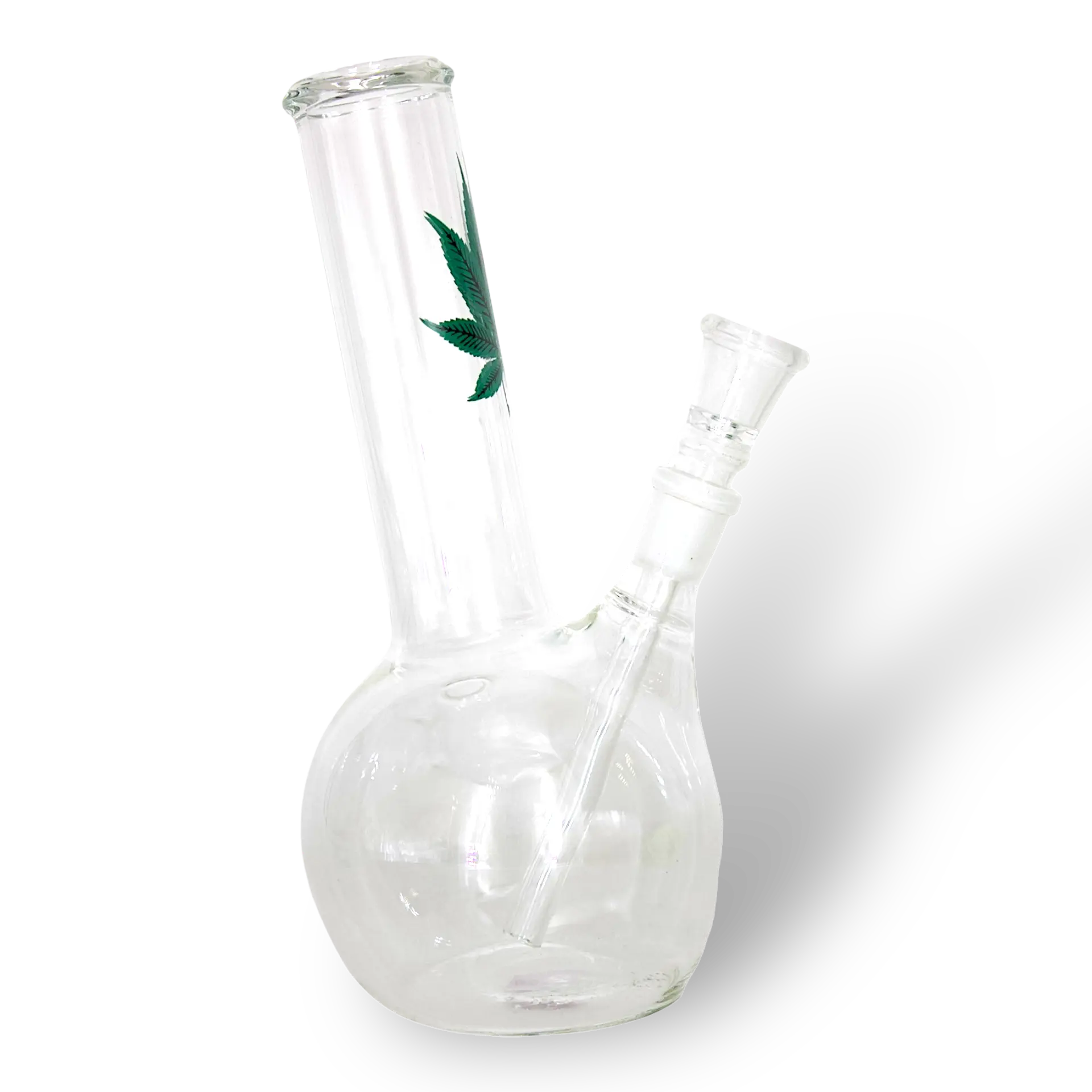 Leaf Line Glas.bong Kugel mit abgewink.Mundst.
