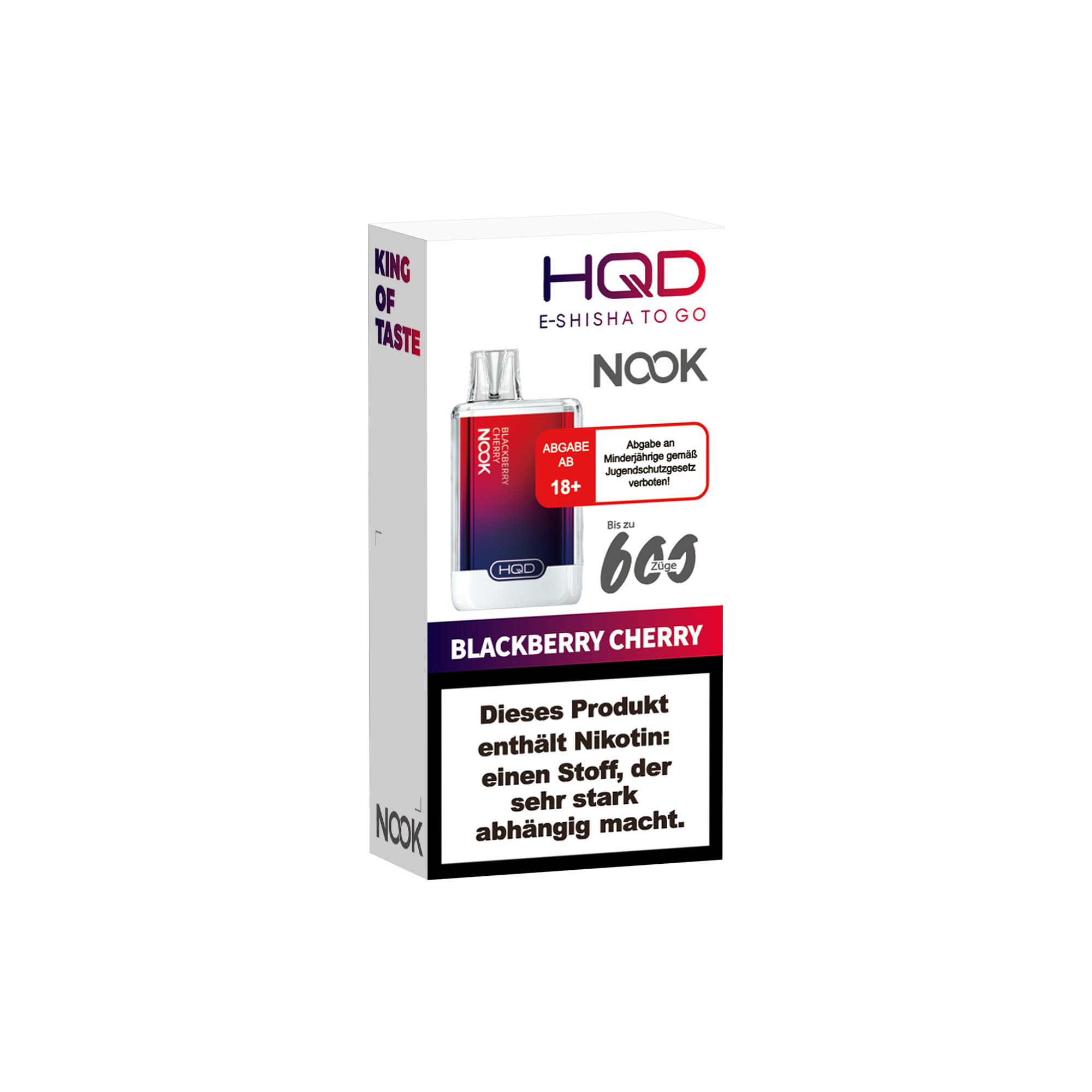Hqd Nook - E-Shisha 600 Züge - Blackberry Cherry