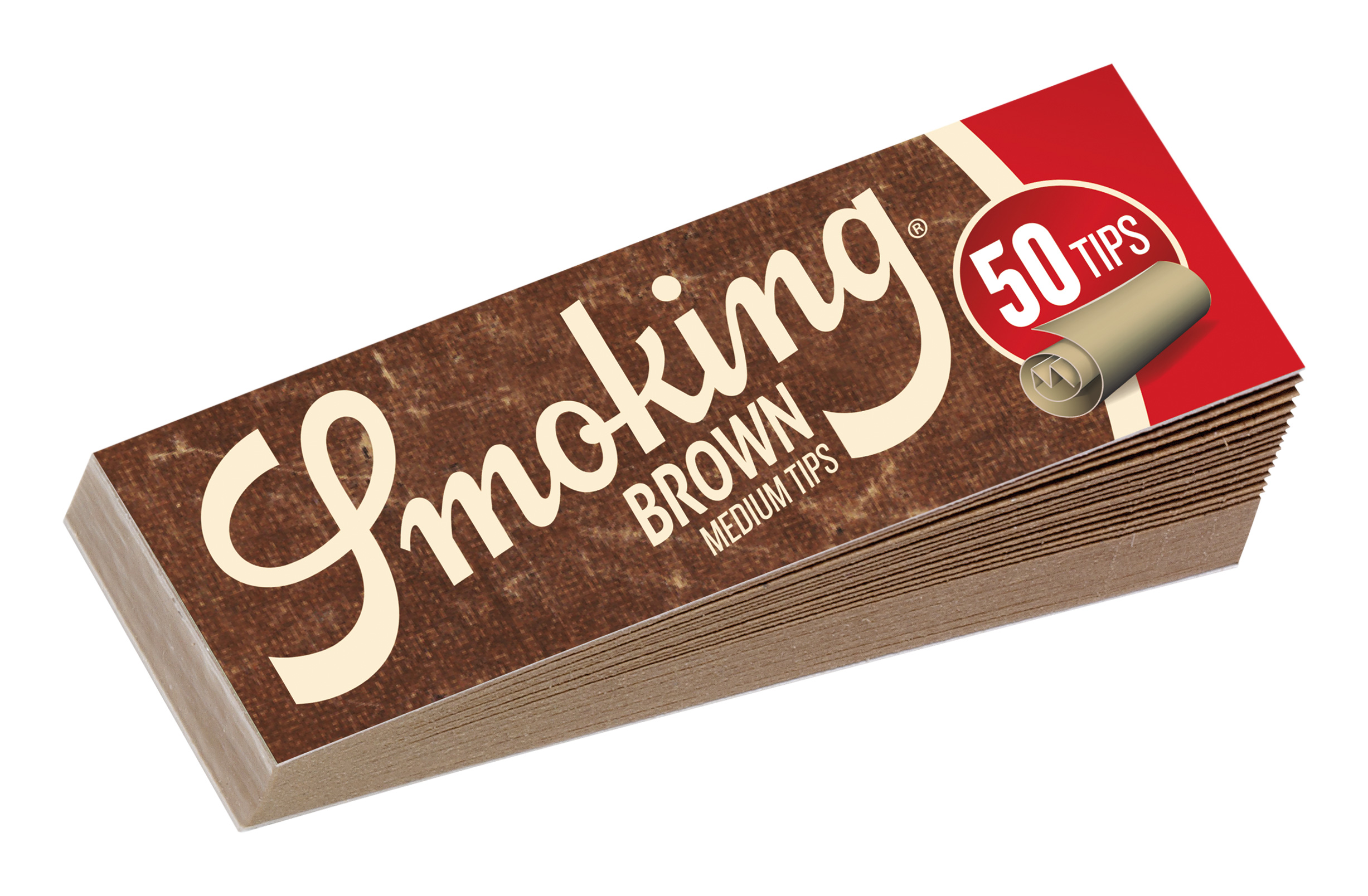 Smoking - Medium Filter Tips - Brown 50 Hefte
