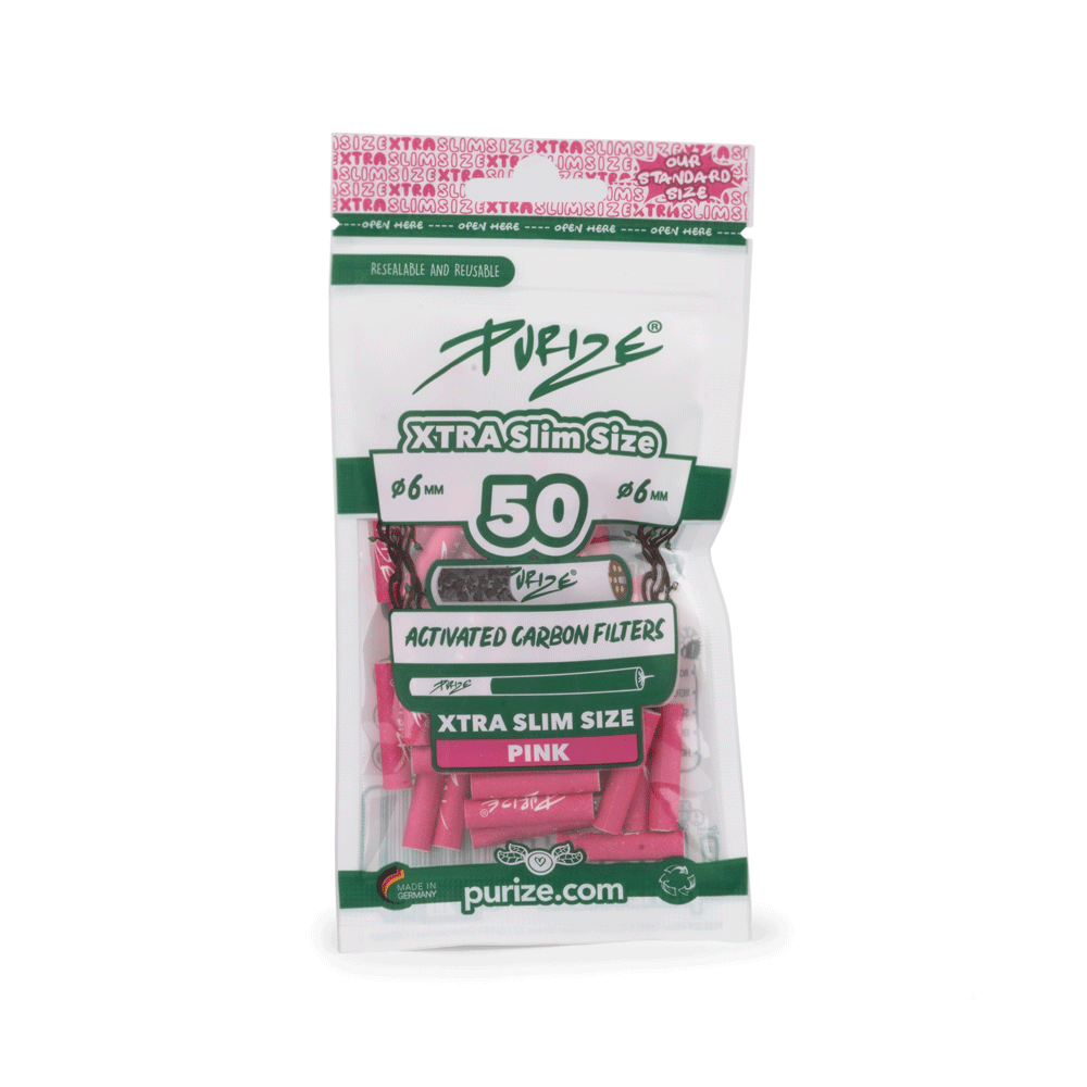 Purize Filter - XTRA Slim - Pink - 50 Stück