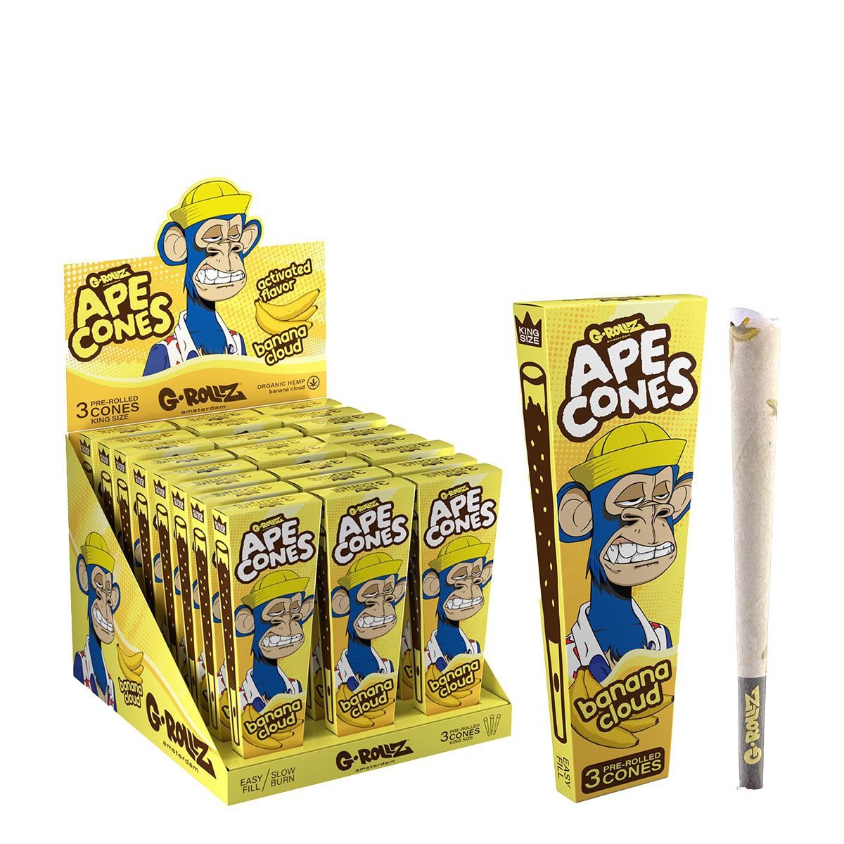 G-Rollz - Ape Cones - Pre-Rolled Cone - Banana Cloud AA1180KA-DIS