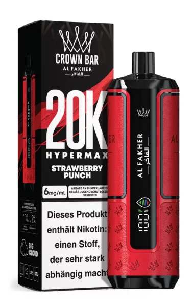 Al-Fakher - Hypermax - 20K Züge - Strawberry Punch