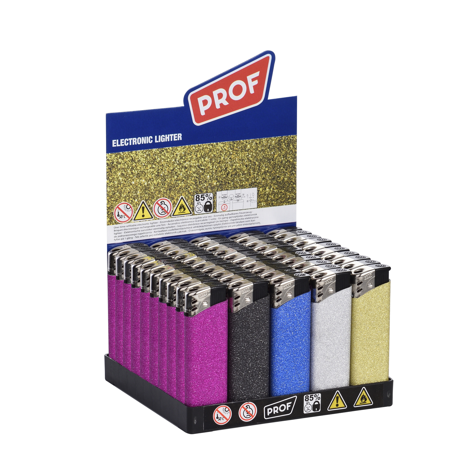 Prof - Feuerzeuge - Shiny Glitter 50er