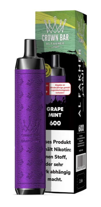Al-Fakher - E-Shisha - 600 Züge - Grape Mint