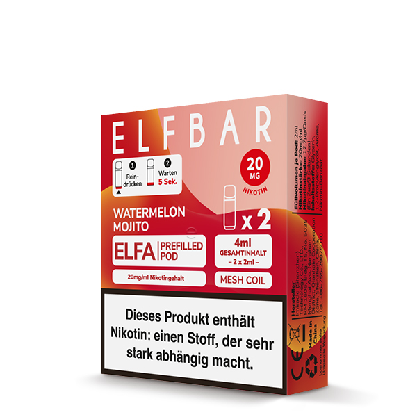 Elfbar - Elfa Prefilled Pod 2x2ml - Watermelon Mojito