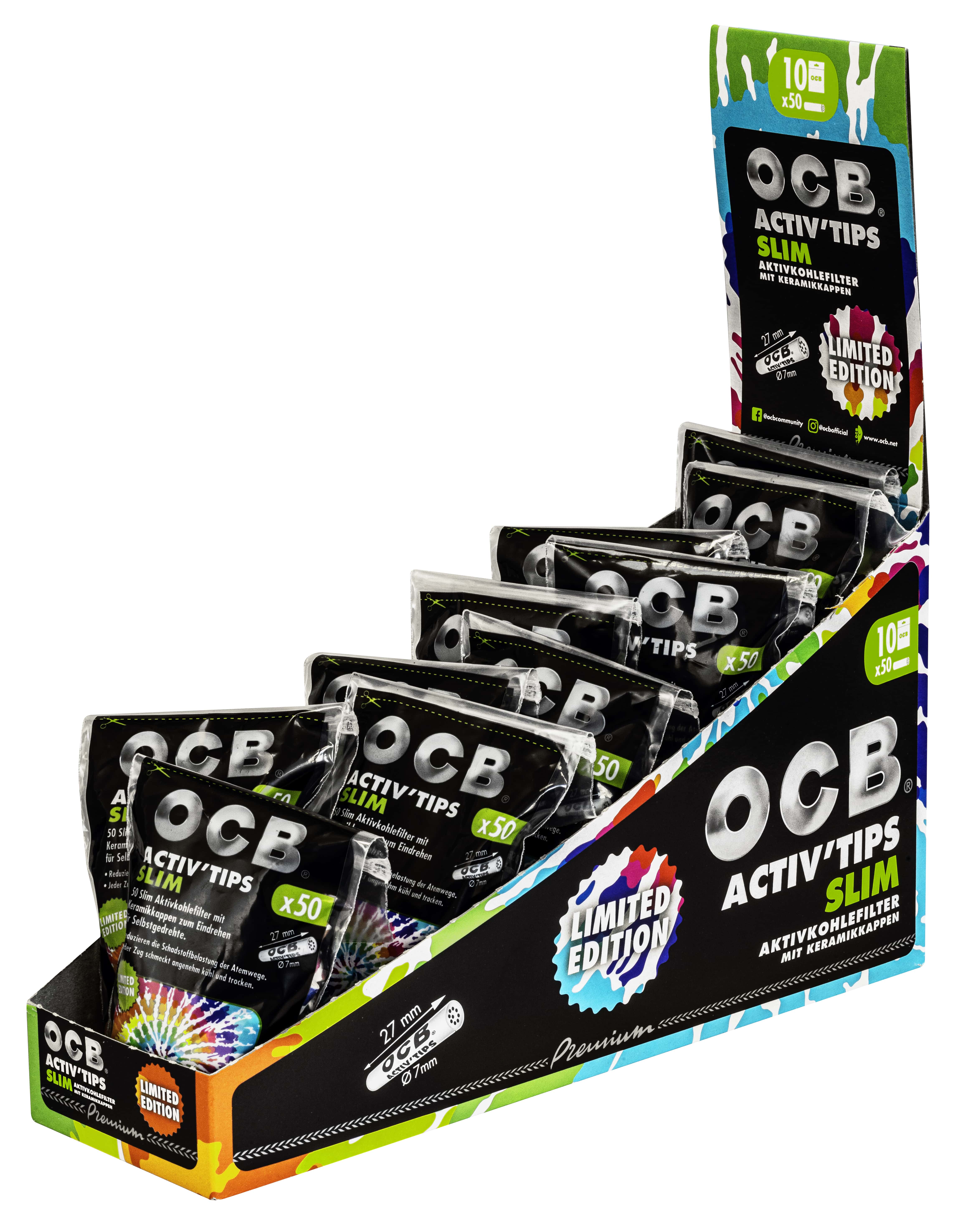 OCB - Activ Tips Slim - Schwarz 7mm