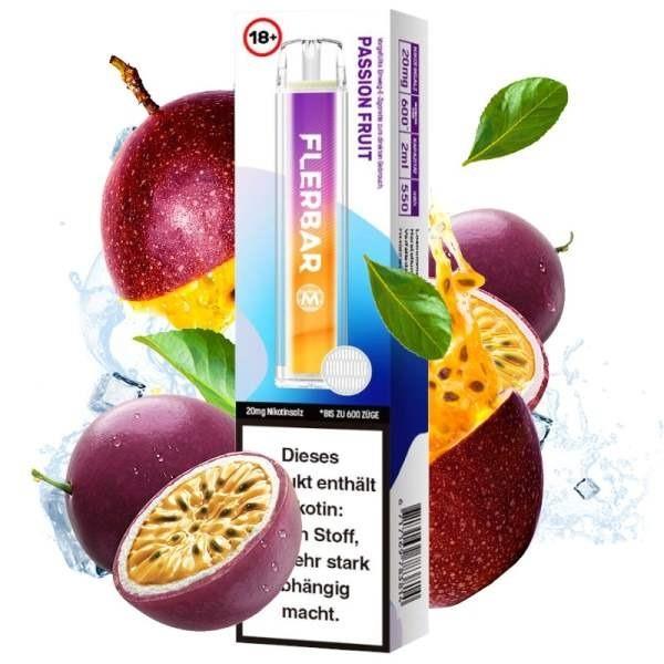 Flerbar - E-Shisha - 600 Züge - Passionfruit