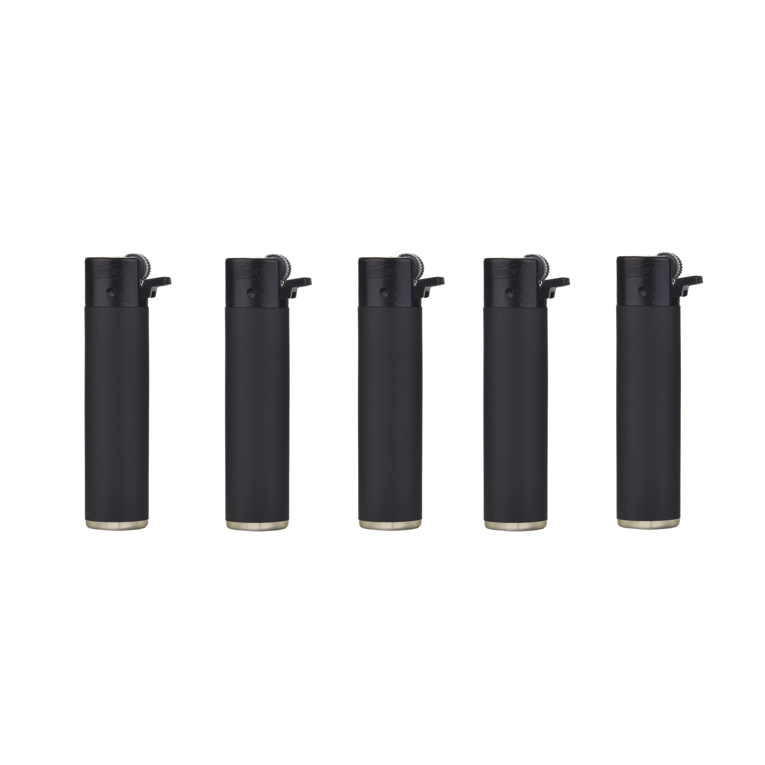 Prof - 3D Feuerzeuge - Black Rubber Round 25er