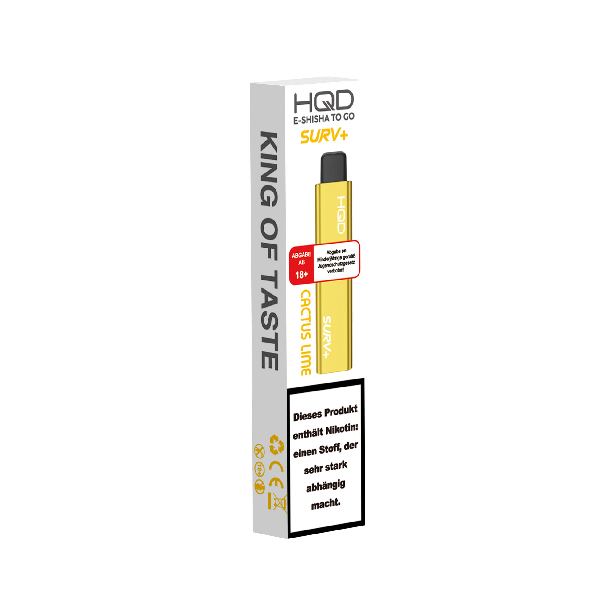 Hqd Surv+ - E-Shisha 600 Züge - Cactus Lime