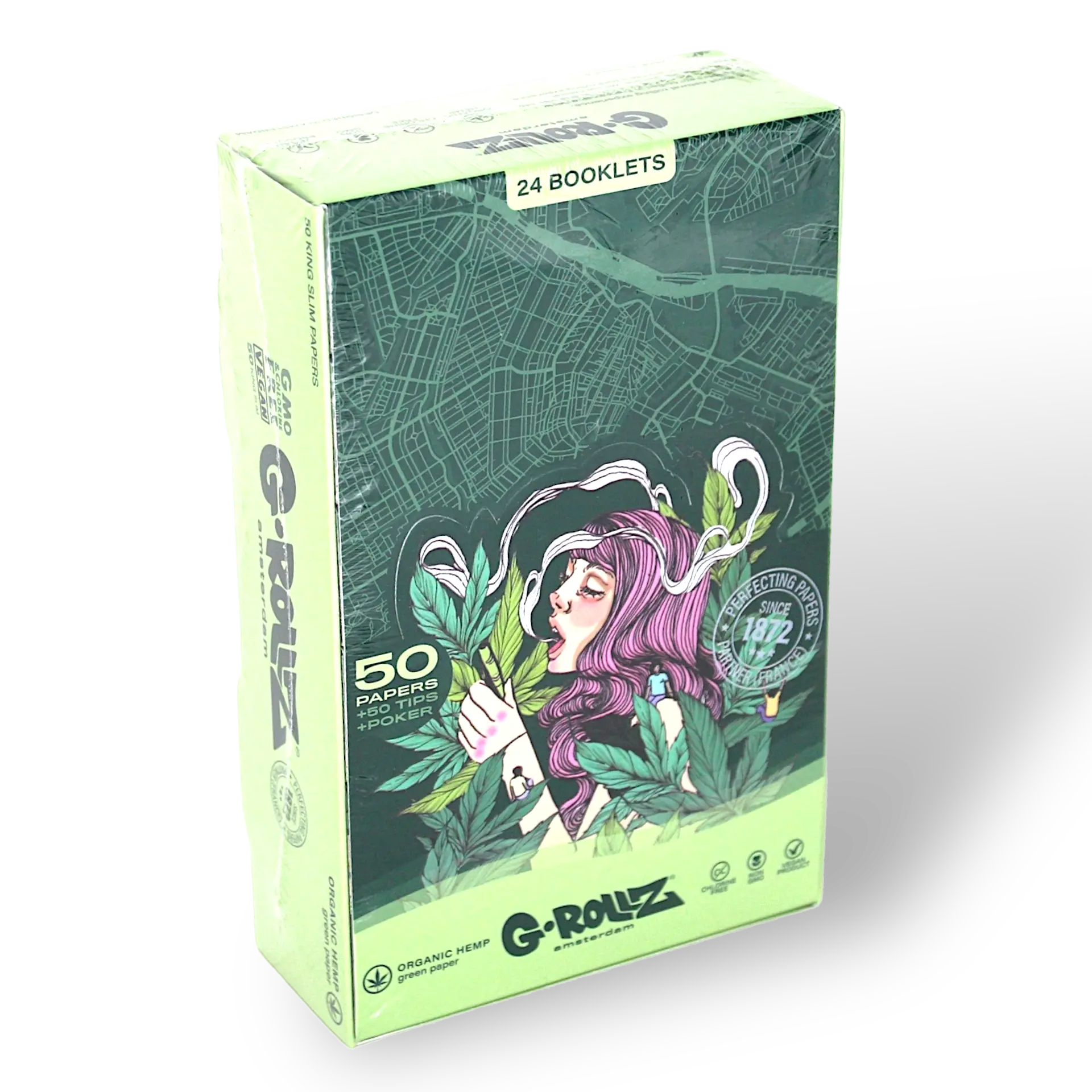 G-Rollz -  "Mushroom Lady“ Bio-Grünhanf KS Slim Papers + Tips 