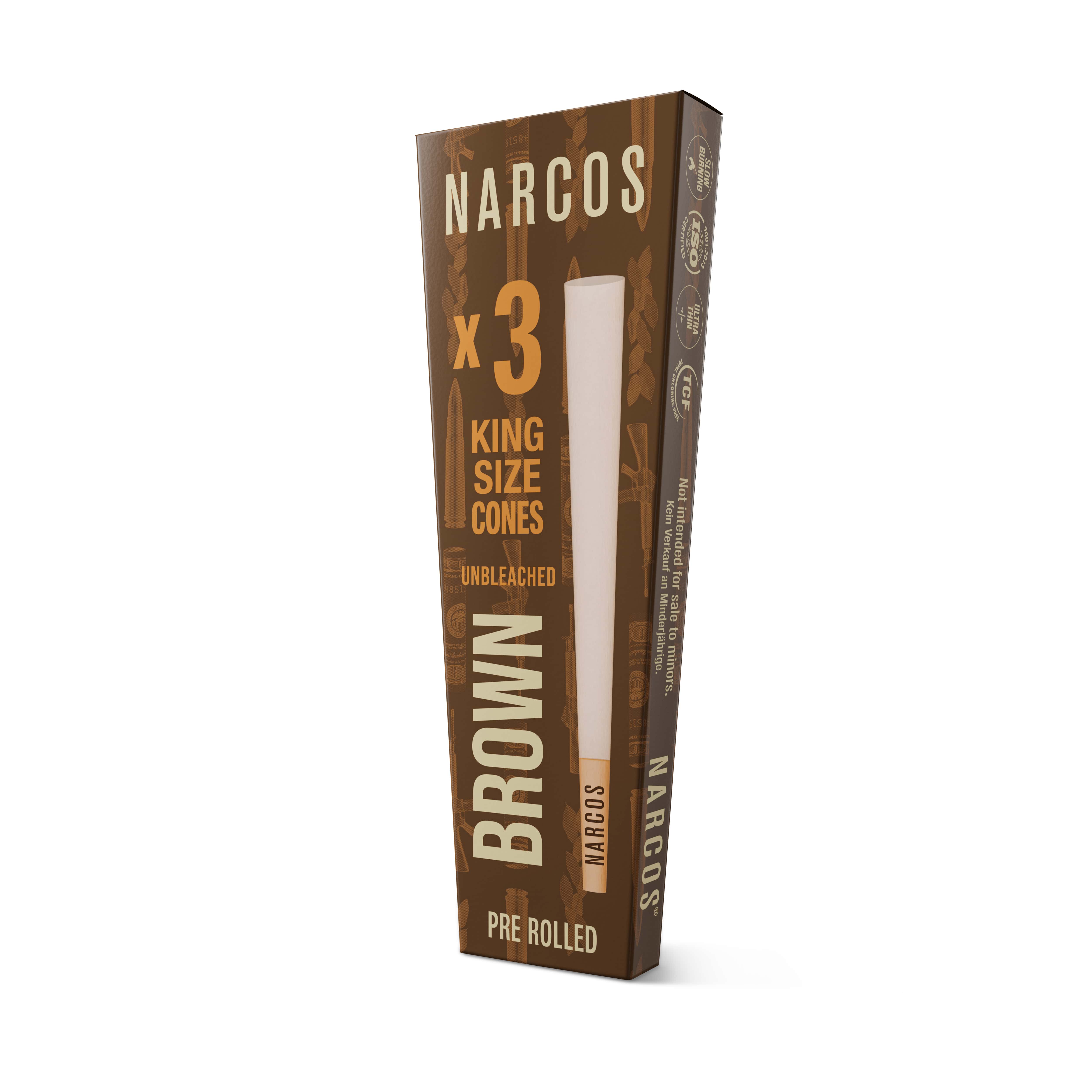 Narcos - King Size Cones 3er - Brown