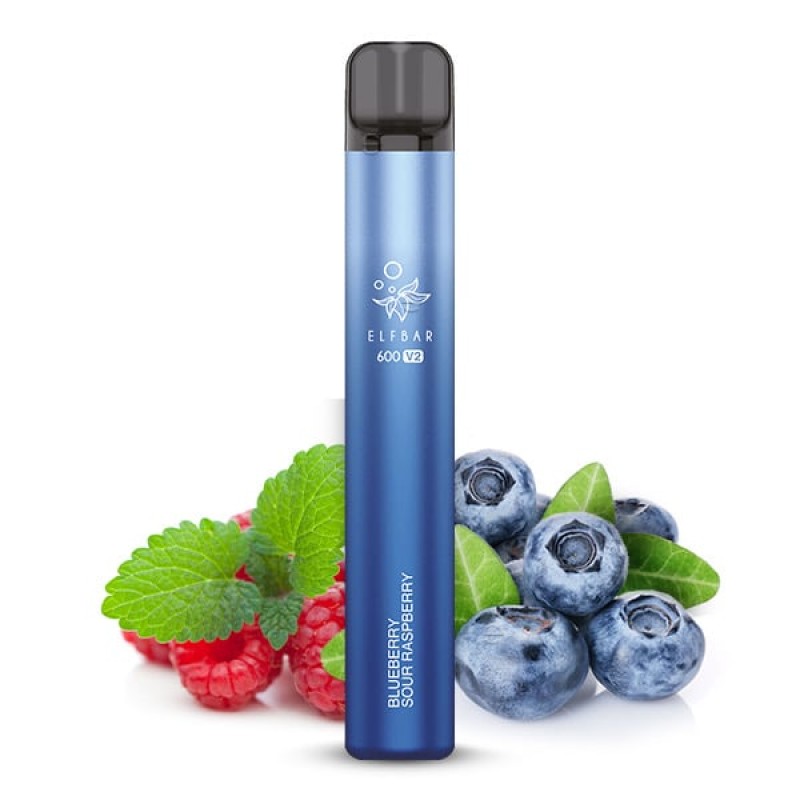Elfbar E-Shisha - 600 Züge - V2 - Kindersicherung - Blueberry Sour Raspberry