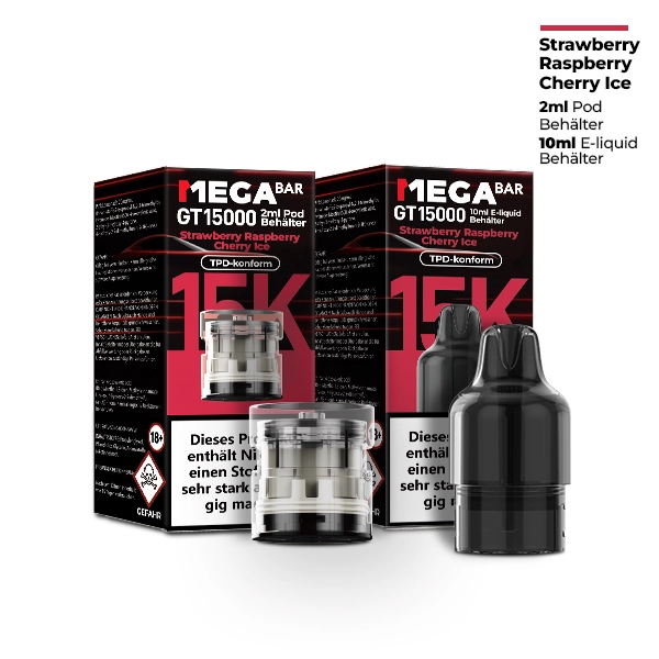 MegaBar - GT15000 - Pod - Strawberry Raspberry Cherry Ice