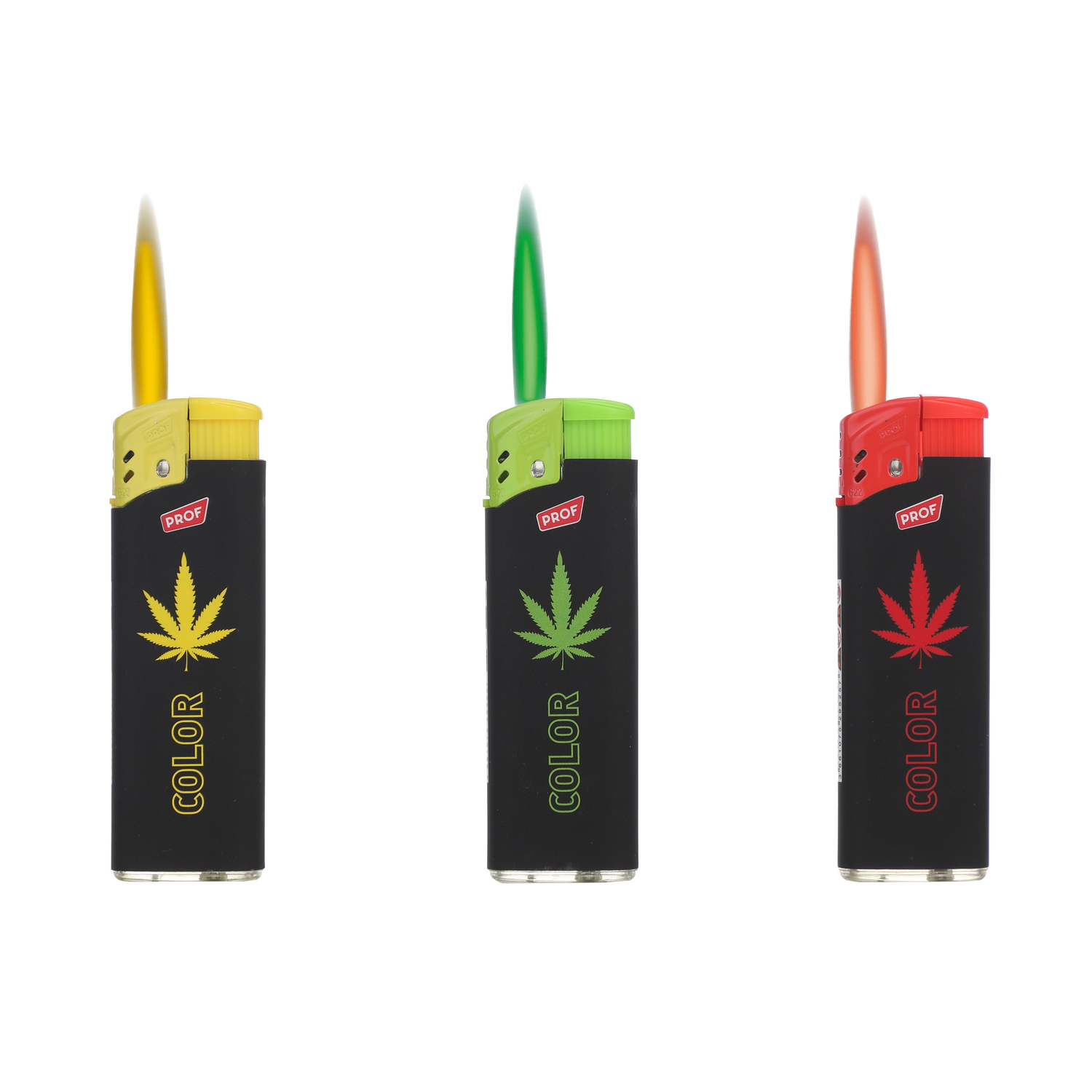 Prof - Feuerzeuge - Rubber Leaves Colorflame Flamy 50er