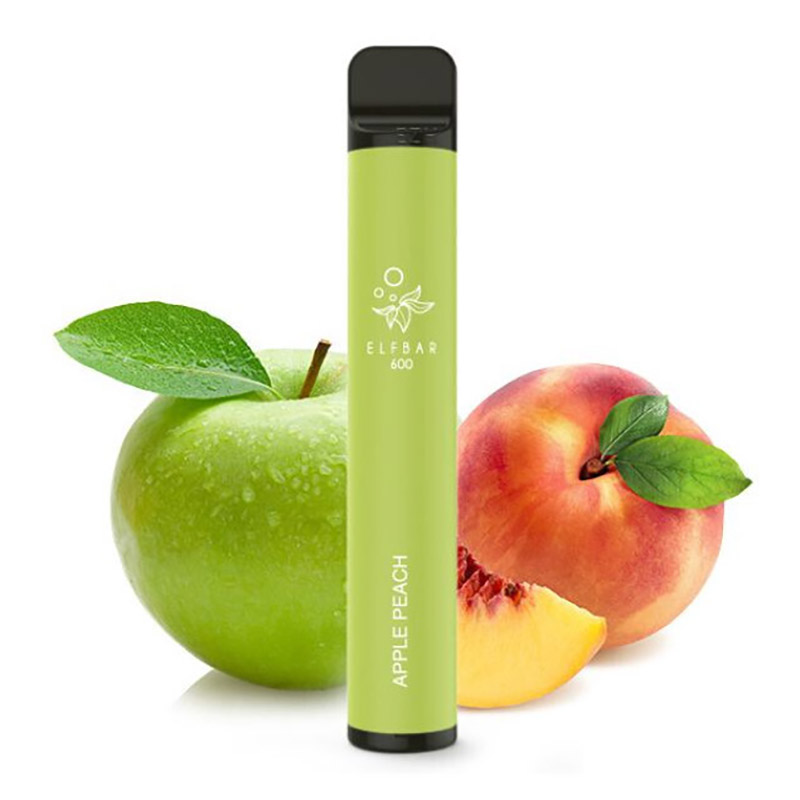 Elfbar E-Shisha - 600 Züge - Ohne Nikotin - Apple Peach
