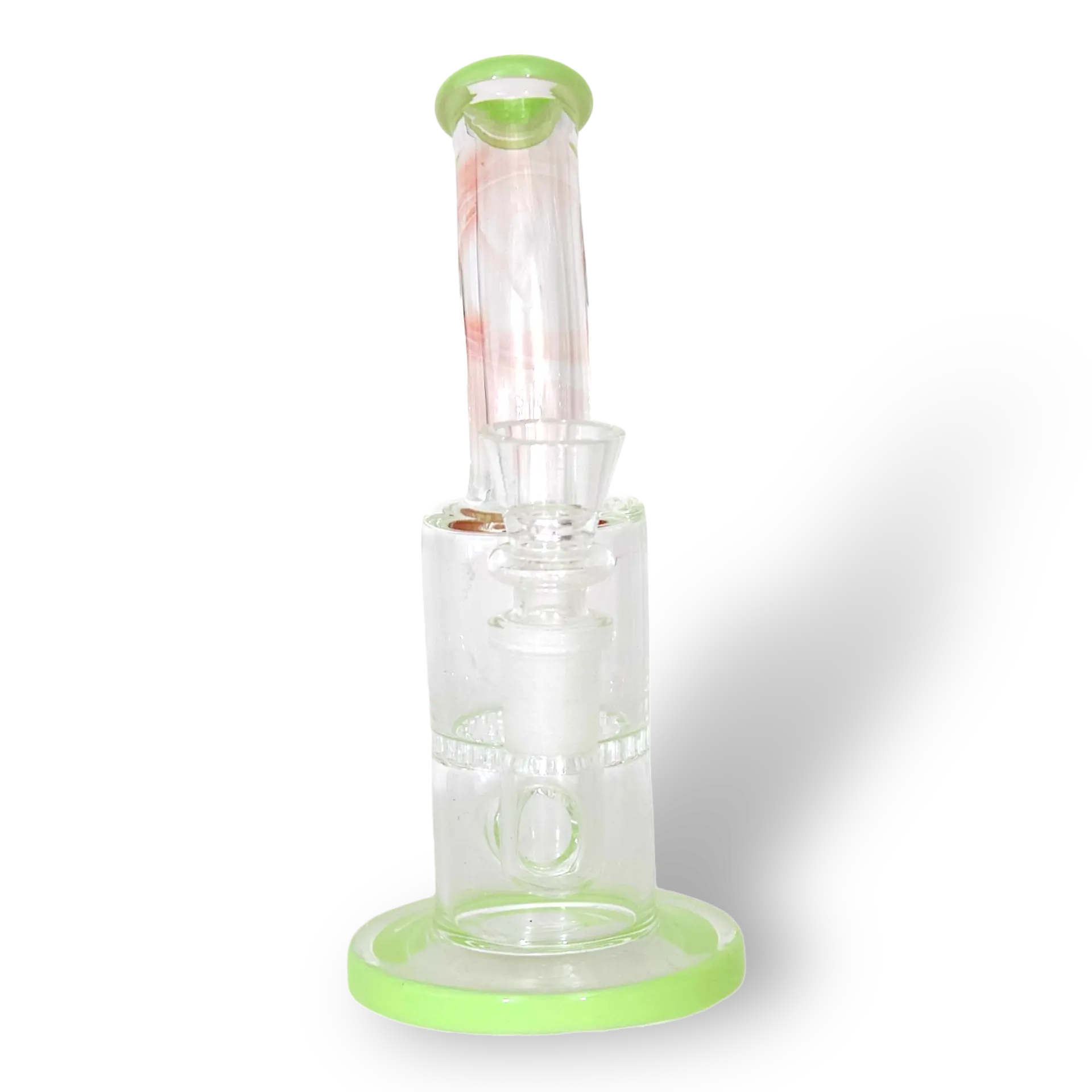 Z Heavy Glass Bong 17cm.mit Honeycamb mund und fuss in Grï¿½ne Farbe