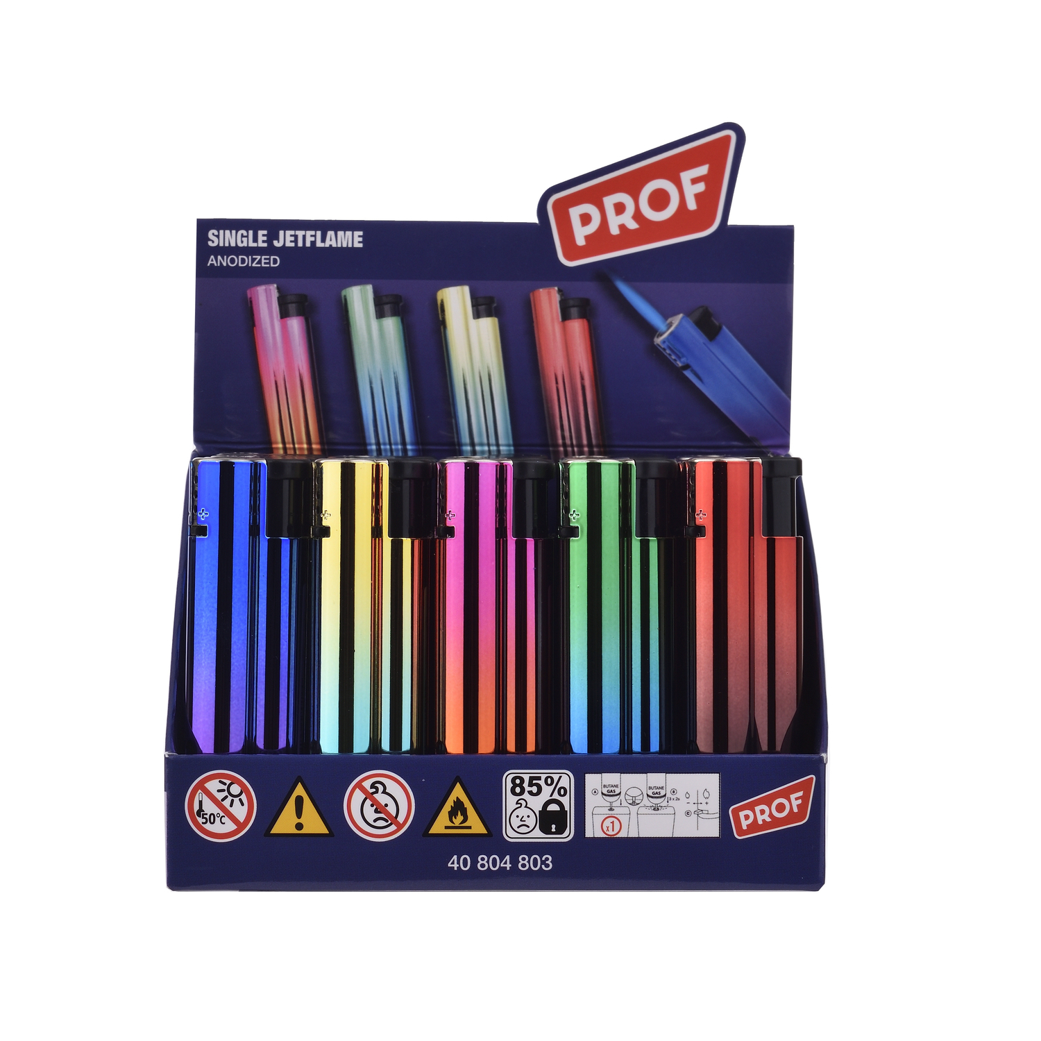 Prof - Feuerzeuge - 8 Shape Anodized 25er