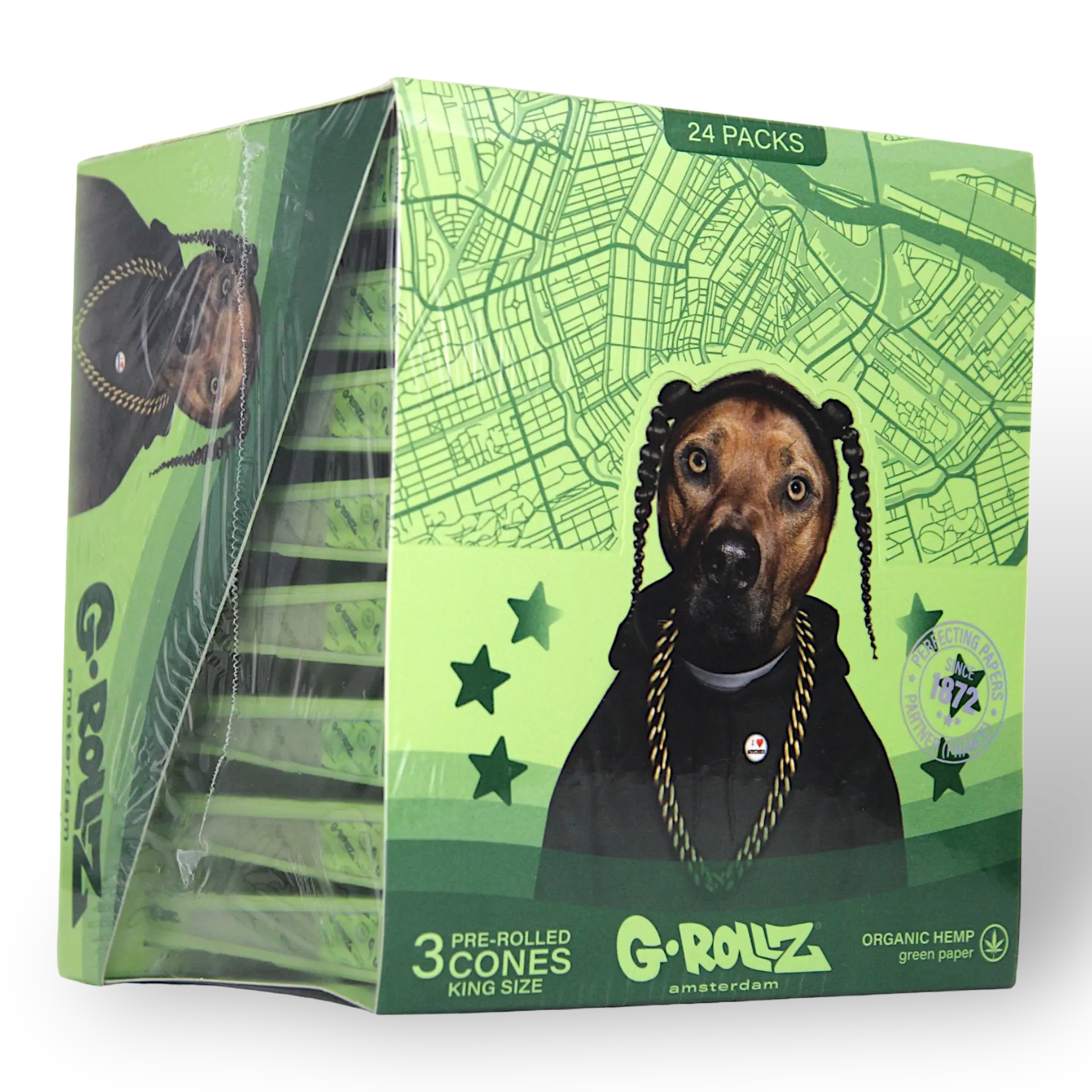 G-Rollz - Pets Rock – Bio-Grünhanf – 3 KS-Kegel