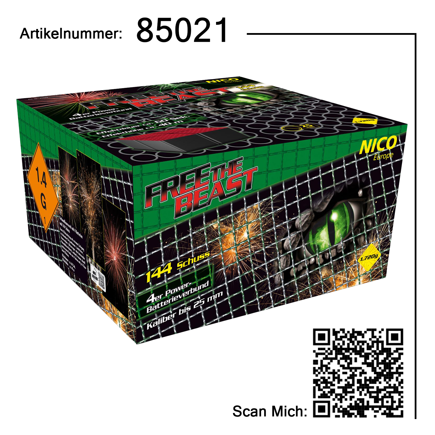 Free the Beast, 144 Schuss